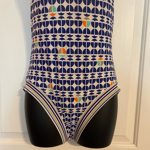 “TRINA TURK” Geometric Halter Tie Swimsuit - Picture 5 of 10